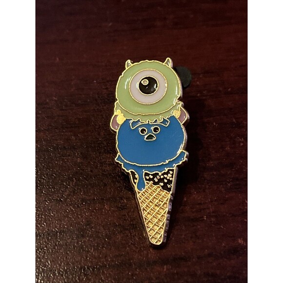 Disney Other - Hong Kong Disneyland Mike & Sulley Tsum Tsum Ice Cream Booster Trading Pin